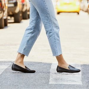 Birdies Starling Black Leather Flat
